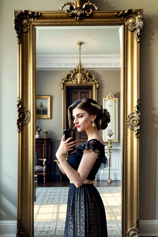 mirror photo poses girl
